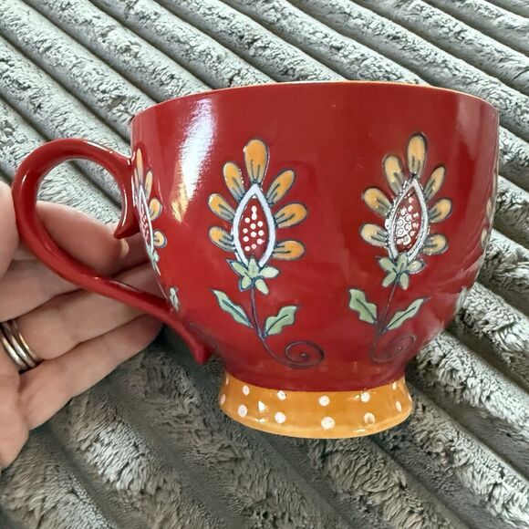 Dutch Wax Hand Painted Mug-By Coastline Imports. Bright Colors Accented - Picture 5 of 7